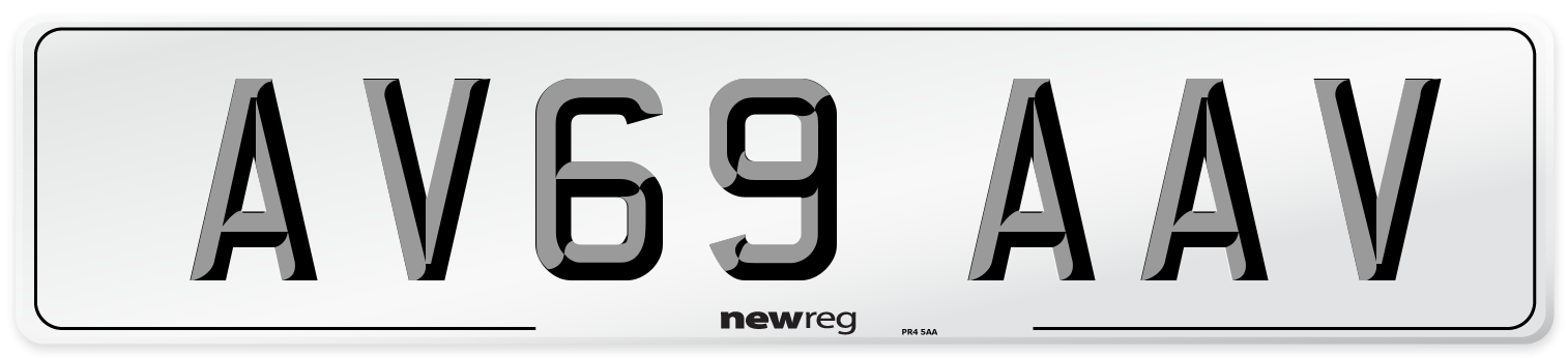 AV69 AAV Number Plate from New Reg